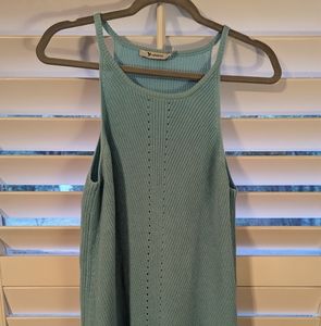 Blue Sleeveless Knit Tank